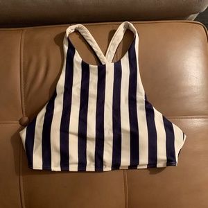 Aerie Striped Halter Swim Top
